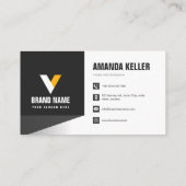 黒モダンと白 名刺 (裏面)