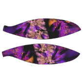 黒モダンと紫のフラクタル バスケットボール (パネル)