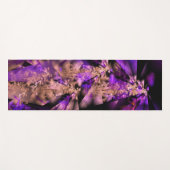 黒モダンと紫のフラクタル ヨガマット (正面(横))