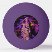 黒モダンと紫のフラクタル 卓球ボール (裏面)