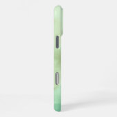 黒モダンと緑のブラシ仕上げ水色 iPhoneケース (右側面)
