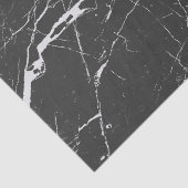 黒モダンと薄い灰色の大理石パターン 薄葉紙 (詳細)