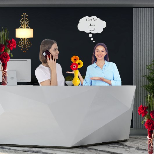 黒モダンと赤いストライプイニシャル Case-Mate iPhoneケース