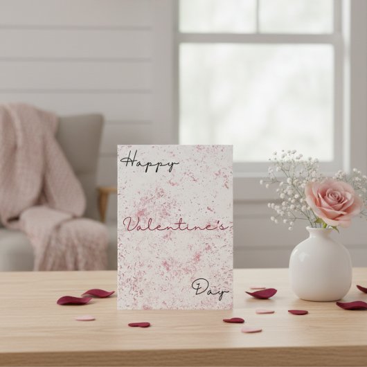 黒モダンと赤のシンプルバレンタインデー シーズンカード