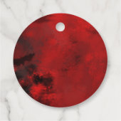 黒モダンと赤の抽象芸術芸術的誕生日 フェイバータグ (裏面)