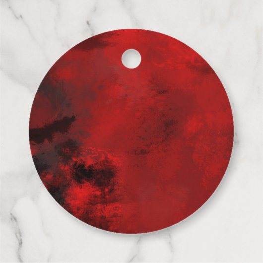 黒モダンと赤の抽象芸術芸術的誕生日 フェイバータグ (裏面)