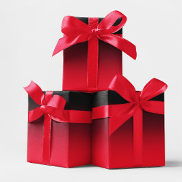 黒モダンと赤グラデーション ラッピングペーパー