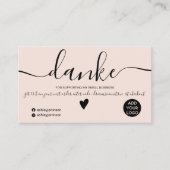 黒モダンと赤面の注文ドイツ感謝していユー 名刺 (正面)