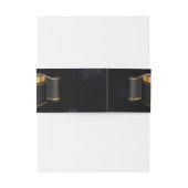 黒モダンと金ゴールドが華やかな書結婚道 招待状ベリーバンド (裏面例)