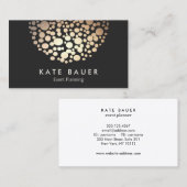 黒モダンと金ゴールドのイベントプランナー 名刺 (正面/裏面)