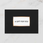 黒モダンと金ゴールドのギフトカード 割引カード (正面)