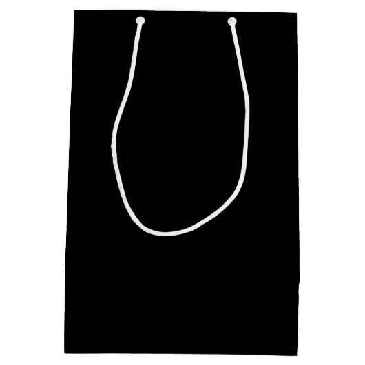 黒モダンと金ゴールドのグロパーソナライズされたームスマン ミディアムペーパーバッグ (裏面)