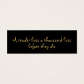 黒モダンと金ゴールドのブックマーク (正面)