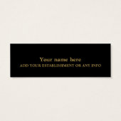 黒モダンと金ゴールドのブックマーク (裏面)