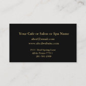 黒モダンと金ゴールドのロゴロイヤリティカード ロイヤリティカード (裏面)