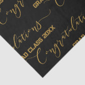 黒モダンと金ゴールドの卒業式 薄葉紙 (詳細)