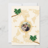 黒モダンと金ゴールドの宛先パスポートブライダル 招待状 (裏面)