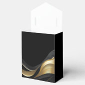 黒モダンと金ゴールドの抽象芸術結婚 フェイバーボックス (オープン)
