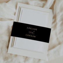 黒モダンと金ゴールドの書結婚道