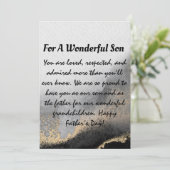 黒モダンと金ゴールドの父の日 シーズンカード (スタンド正面)