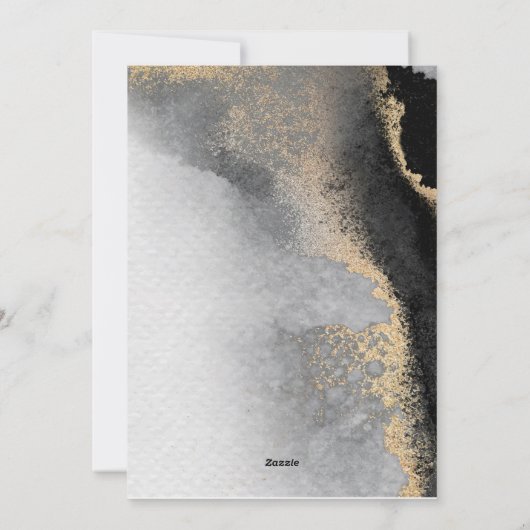 黒モダンと金ゴールドの父の日 シーズンカード (裏面)