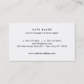 黒モダンと金ゴールドの球インテリア設計者 名刺 (裏面)