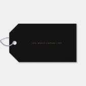 黒モダンと金ゴールドの「パパ」父の日 ギフトタグ (裏面横)