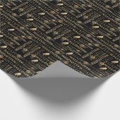 黒モダンと金ゴールドシック大人ハロウィーン ラッピングペーパー (角)