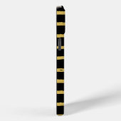 黒モダンと金ゴールドストライプの Case-Mate iPhoneケース (裏面 / 右)