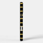 黒モダンと金ゴールドストライプの Case-Mate iPhoneケース (裏面 / 右)