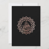 黒モダンと金ゴールドピンクのムスリム結婚ズ 招待状 (正面)