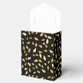 黒モダンと金ゴールド葉のパターン フェイバーボックス (オープン)