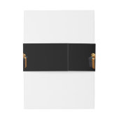 黒モダンと金ゴールド誕生日 招待状ベリーバンド (裏面例)