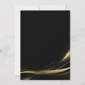 黒モダンと金ゴールド18th誕生日パーティー 招待状 (裏面)