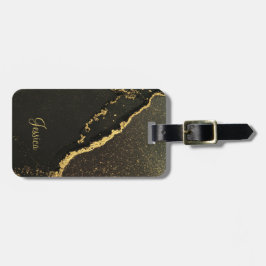 黒モダンと金ゴールド ラゲッジタグ