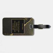 黒モダンと金ゴールド ラゲッジタグ (裏面横)