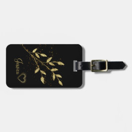 黒モダンと金ゴールド ラゲッジタグ