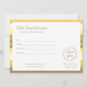 黒モダンと金ゴールド |ロゴギフト券 (裏面)