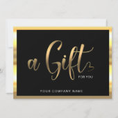 黒モダンと金ゴールド |ロゴギフト券 (正面)