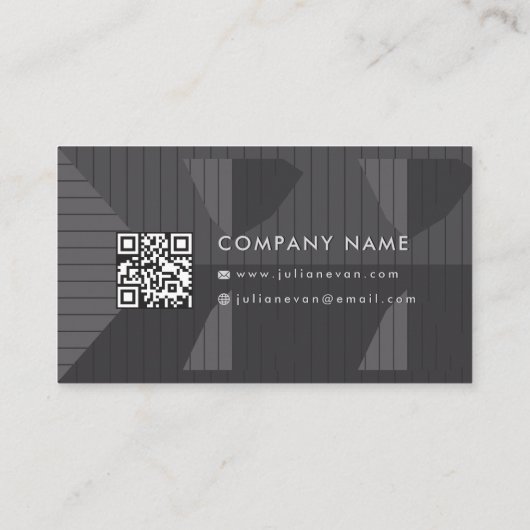 黒モダンと銀の屋根の建築修復 名刺 (裏面)