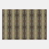 黒モダンと錆の漁師の贈り物 ラッピングペーパーシート (正面3)