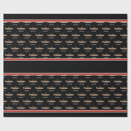 黒モダンと錆の漁師の贈り物 ラッピングペーパー (フラット)