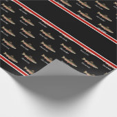 黒モダンと錆の漁師の贈り物 ラッピングペーパー (角)