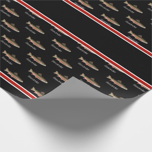 黒モダンと錆の漁師の贈り物 ラッピングペーパー (角)