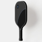 黒モダンと青、モノグラムストライプの付 ピックルボールラケット (左)