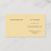 黒モダンと黄のプロフェッショナルミニマル 名刺 (裏面)