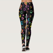 黒モダンのカラフルレギンス レギンス (裏面)
