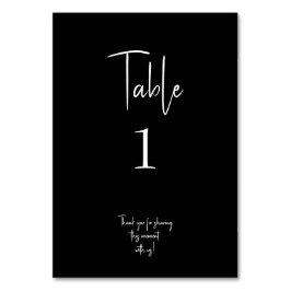 黒モダンのテ結婚ーブル番号 テーブルナンバー