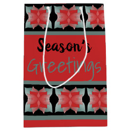 黒モダンのバーンドレッド ミディアムペーパーバッグ