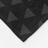 黒モダンのパーソナライズされた姓 フリースブランケット (角)